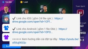 Hướng dẫn cài bản Mod đơn giản mà đẹp / Pes 2020 mobile / Link cho cả IOS và ANDROID