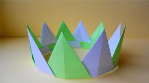Оригами корона. Модульное оригами - схема сборки