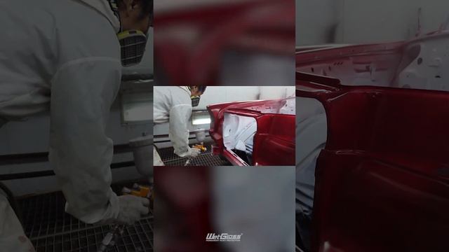 ASMR - Painting Proccess Mercedes Benz 190 1964 W110 into Black & Red Color