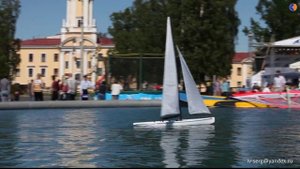 RC sail boat.wmv Радиоуправляемая парусная яхта
