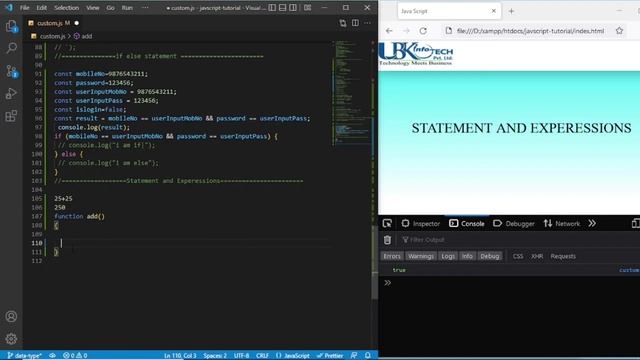 Statement and expression In Java Script ||Javascript Course For Beginners In Hindi#javascript