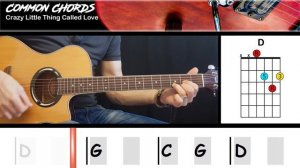Crazy Little Thing Called Love - Queen | GUITAR LESSON | Common Chords