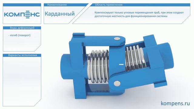 Компенсатор сильфонный карданный. Поворотный, угловой смотреть онлайн