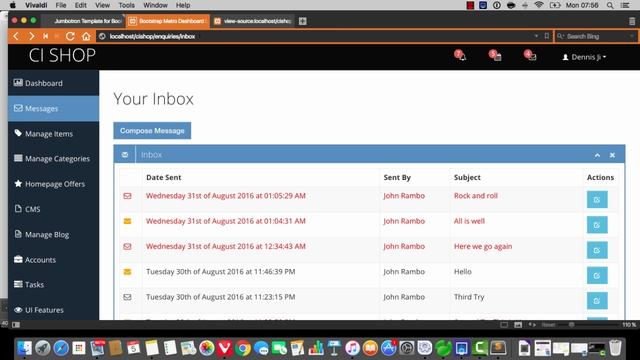 Build an online shop with Codeigniter - part 82: reply to message смотреть онлайн