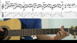 Parisienne Walkways (Gary Moore)  - Easy Fingerstyle Guitar Playthough Lesson With Tabs