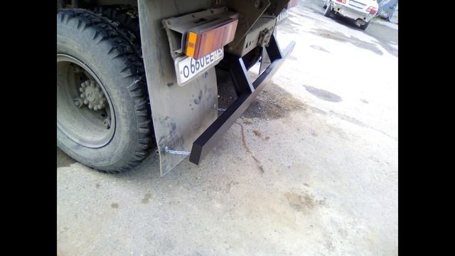 установка заднего отбойника КамАЗ 5511 смотреть онлайн