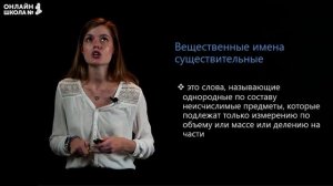 Имя существительное как часть речи. Видеоурок 16. Русский язык 10 класс