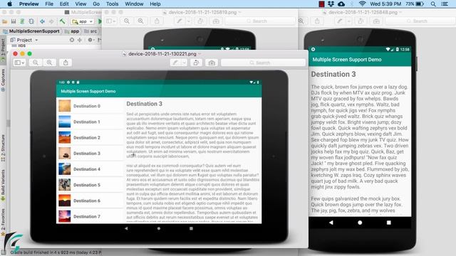 Dual Pane Layout for Tablets. Inter-fragment Communication: Android Multi Screen Support #2.6 смотреть онлайн