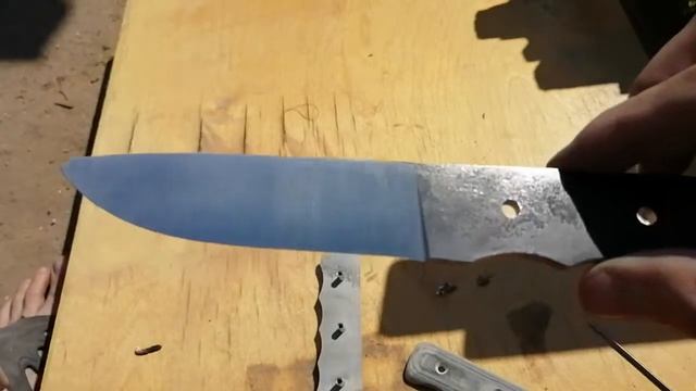 Нож "Лис" с рукоятью из микарты. Монтаж на винты. смотреть онлайн