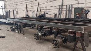 Шасси прицепа зерновоза на подушках