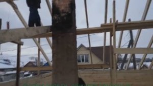 Строим второй этаж из бруса под крышу. Часть 2. Дом после пожара.