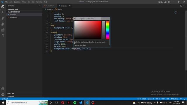 How to Create a Navigation Bar using HTML and CSS | HTML & CSS Tutorial