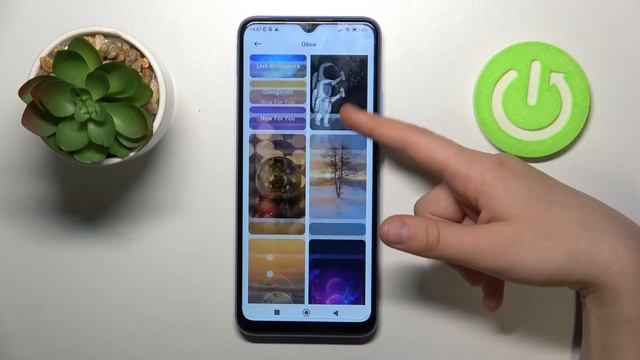 Как поменять обои на Redmi 10C / Как изменить заставку экрана на Redmi 10C