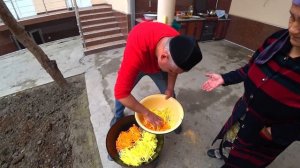 Как Таджики готовят Самаркандский Плов в Казане!!!Один день в Самаркандской семье!!!Самарканд!!!
