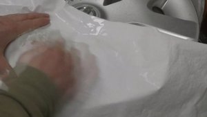 Крашенный натяжной потолок спустя 3 месяца, что стало с краской?!