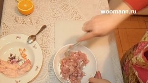 Фаршированный окорочок с апельсином и чесноком