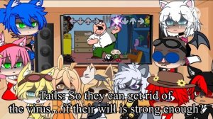 Sonic Characters React To FNF VS Darkness Takeover | Corrupted Family Guy Glitch // GCRV // PIBBY