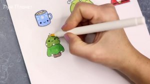 12 НОВОГОДНИЕ НАКЛЕЙКИ своими руками! БЕЗ двустороннего скотча и БЕЗ КЛЕЯ! Рисуем сами