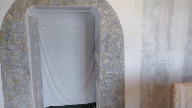 Декоративный камень и кирпич из шпаклёвки и штукатурки своими руками на арку.