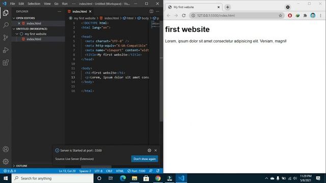 Vs Code Extensions for Web Development | HTML5 Tutorial | section 1/ video 6