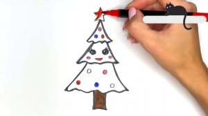 КРАСИВАЯ ЁЛОЧКА // Я РИСУЮ // How to Make Christmas tree // Рисунок, Раскраска