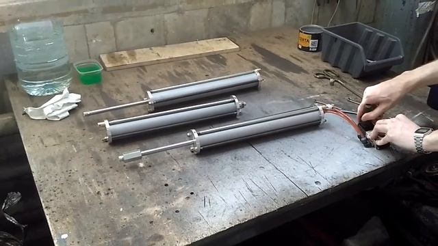 Работа пневмоцилиндра