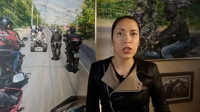 Мото картины // Описание триптиха "Открытие мотосезона" // художник Наталья Резанова смотреть онлайн