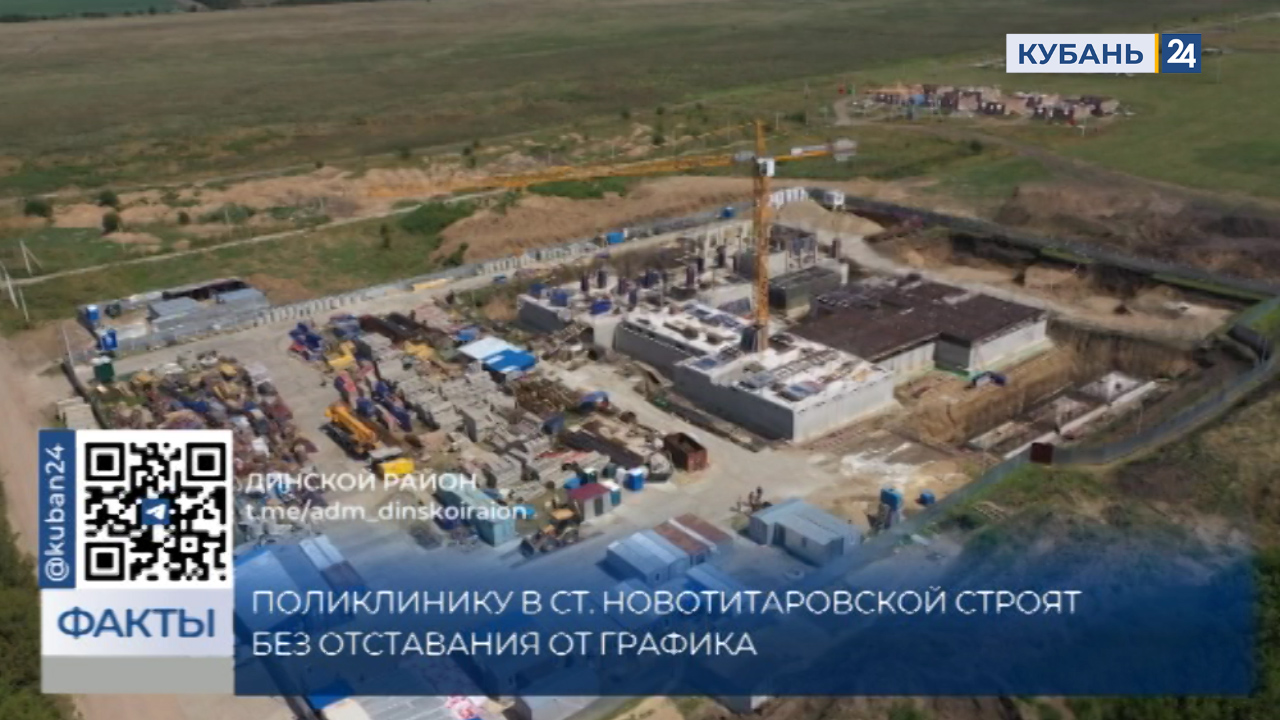 Новую поликлинику в станице Новотитаровской Динского района достроят к 2025 году