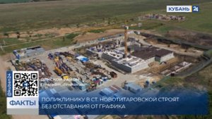 Новую поликлинику в станице Новотитаровской Динского района достроят к 2025 году
