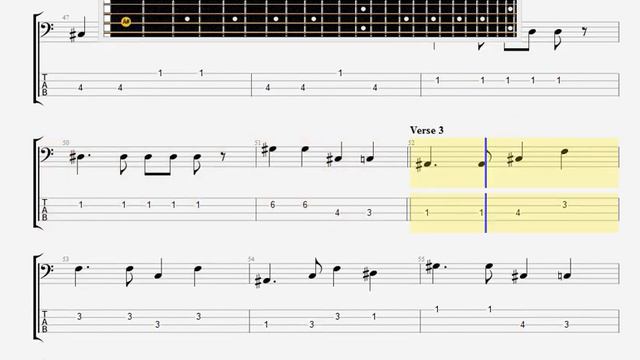 Beatles The I 'm Looking Through You BASS GUITAR TABLATURE смотреть онлайн