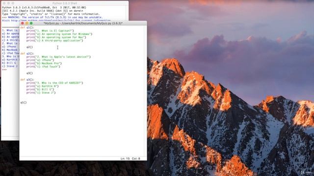 (Python Basics - Bootcamp) 11-Creating a Quiz-Starting with Functions смотреть онлайн