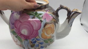 Чайник Русский бал цветов Дулевский фарфор, Видеообзор