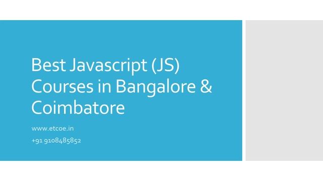 Best Javascript JS Courses in Bangalore & Coimbatore-etcoe.in