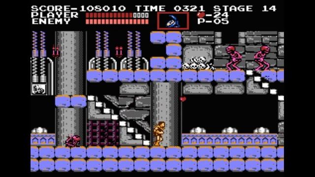 Dendy (Famicom,Nintendo,Nes) 8-bit Castlevania 1часть Stage 5.avi