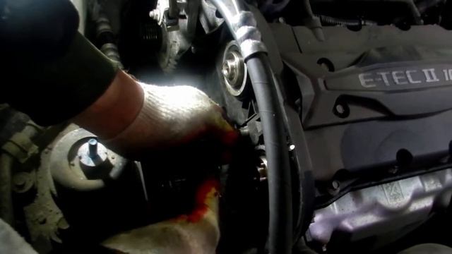 Chevrolet Lacetti, замена ремня ГРМ и помпы. смотреть онлайн