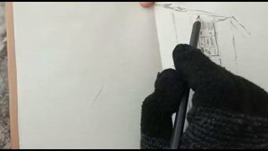 Уличный скетчинг простым карандашом // Федор Усачев