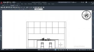 Plan and Elevation of Kitchen in AutoCAD l Modular Kitchen