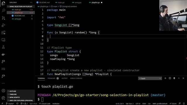 Golang Anfänger Übungen | Eine Musik Spielliste simulieren смотреть онлайн