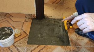 Как заменить разбитую напольную плитку метлах.