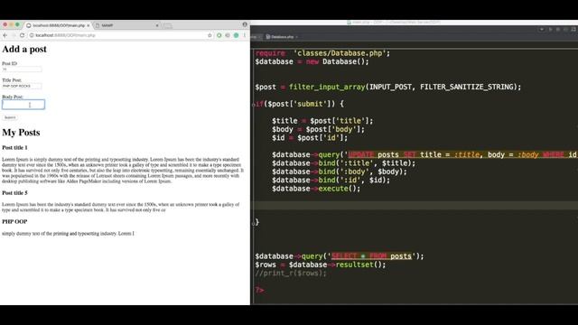 Updating & Deleting Data (Object Oriented Programming)