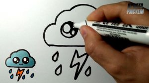 Как очень просто нарисовать ЛЕТНЮЮ ТУЧКУ, Просто рисуем
