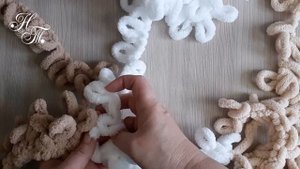 Плед своими руками из пряжи Ализе пуффи / plaid with your own hands