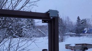 ОТКАТНЫЕ ВОРОТА НА БАЛКЕ РОЛТЭК МИКРО СПБ РОССИЯ МОНТАЖ НА ЛЕНТОЧНЫЙ ФУНДАМЕНТ ПЕРМЬ