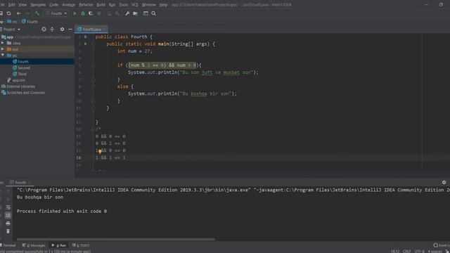 #4 dars | Shart operatorlari (if else, else if statements) | Java dasturlash tili смотреть онлайн