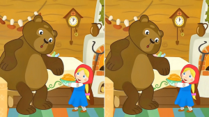 Между картинками с Медведем и Машей всего 3 отличия. Попробуйте найти их.