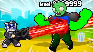 КУПИЛ МИНИГАН И УБИЛ САМОГО СИЛЬНОГО ЗОМБИ И КУЧУ ИГРОКОВ В ROBLOX Zombie Merge Tycoon