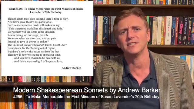 Sonnet 256. To Make Memorable the First Minutes of Susan Lavender's 70th Birthday, by Andrew Barker смотреть онлайн