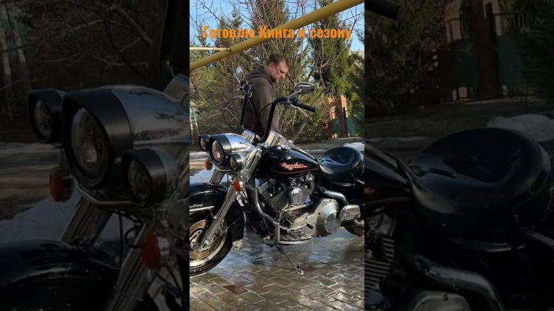 Мою кинга перед прохватом #harley #davidson #bikelife #potato #road #king #88 #carb #lawyer #washing