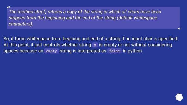 what does 'if x.strip( )' mean? смотреть онлайн