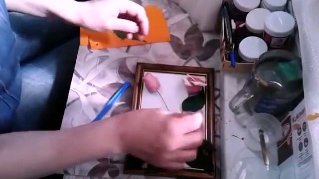 Панно. Холодный фарфор. Diy.